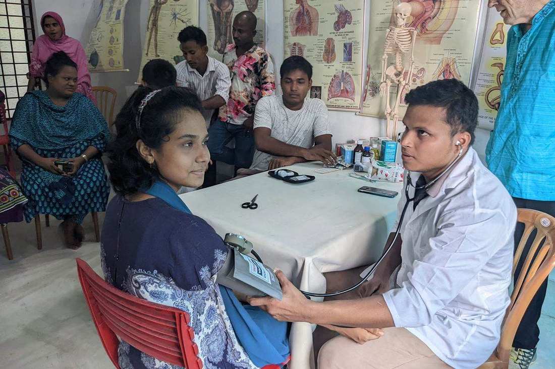 A check-up at the OfP Healthcare Centre